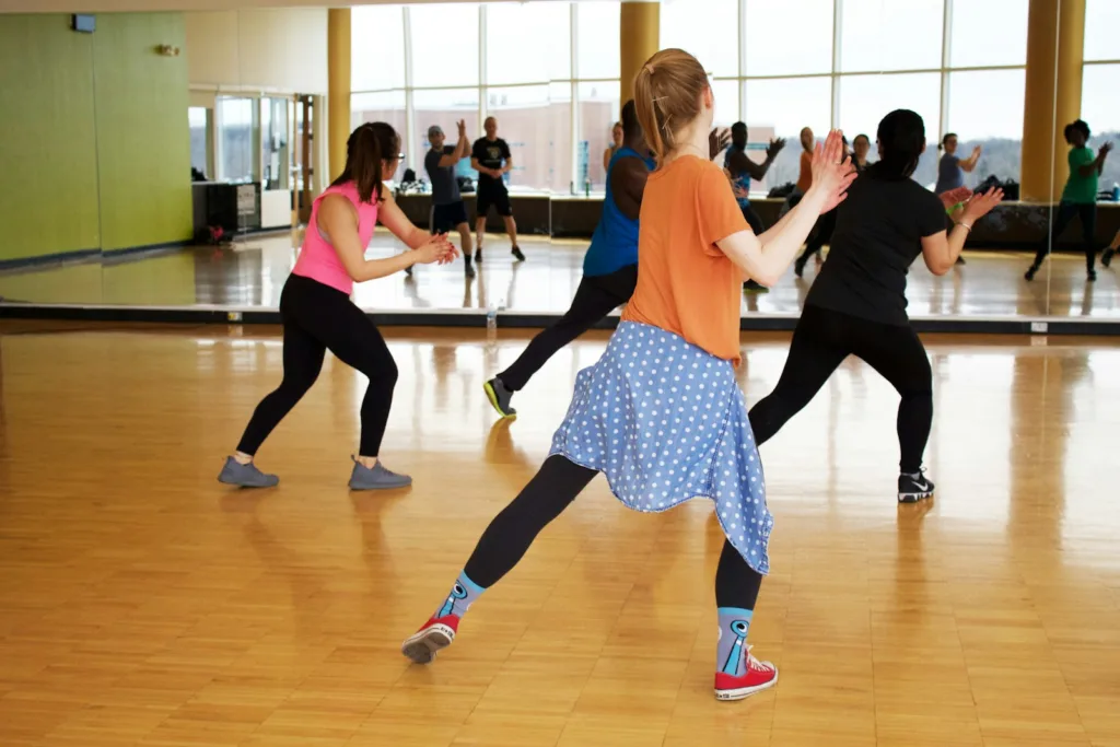 A group doing Zumba Aerobic Exercise in Chicago